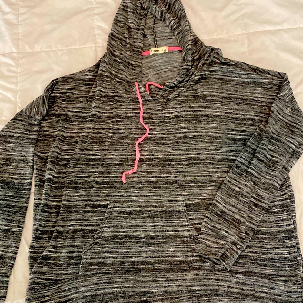 Women’s Gray and White Hoodie